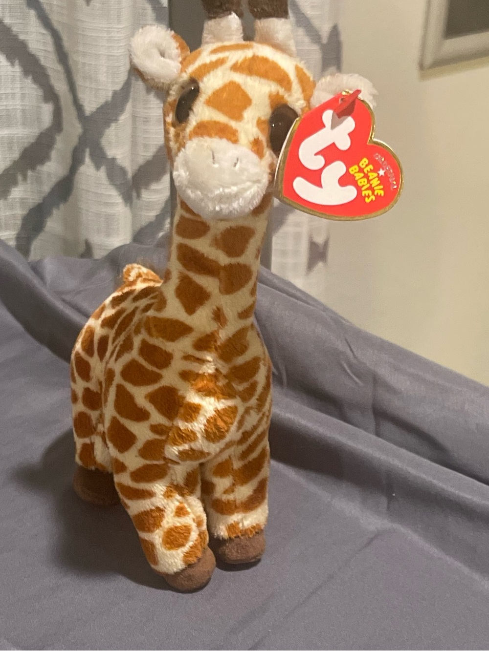 Ty Giraffe Plush - Brown, White & Tan